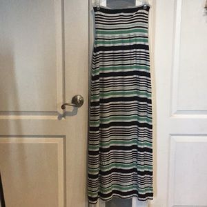 Strapless spring maxi dress
